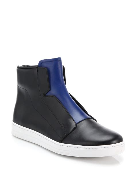 prada high top sneakers men|prada men's slip on sneakers.